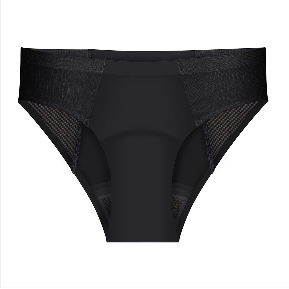 Image Sous-vêtement menstruel réutilisable – Classique - Noir / X Large