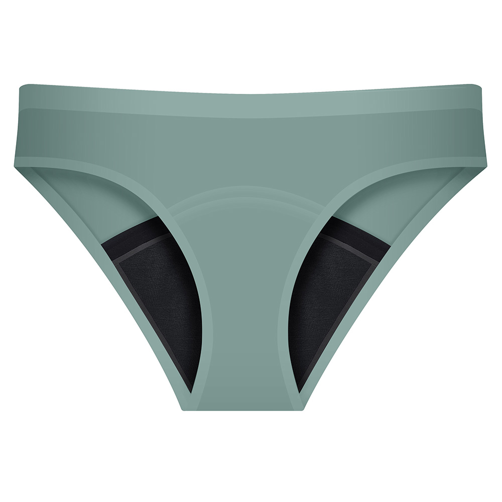 Image Sous-vêtement menstruel réutilisable - Bikini Ado - Vert / Large
