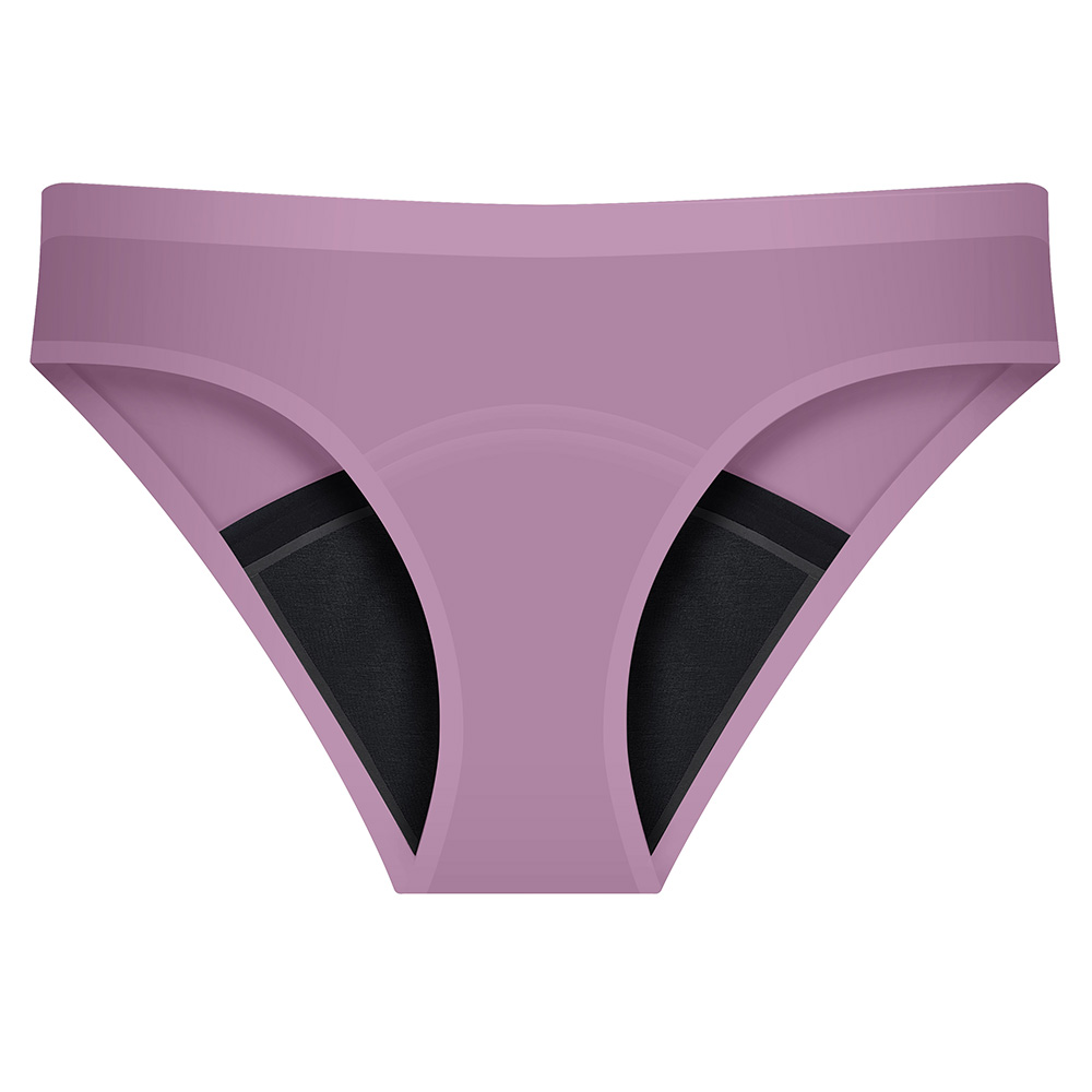 Image Sous-vêtement menstruel réutilisable - Bikini Ado - Mauve / Petit