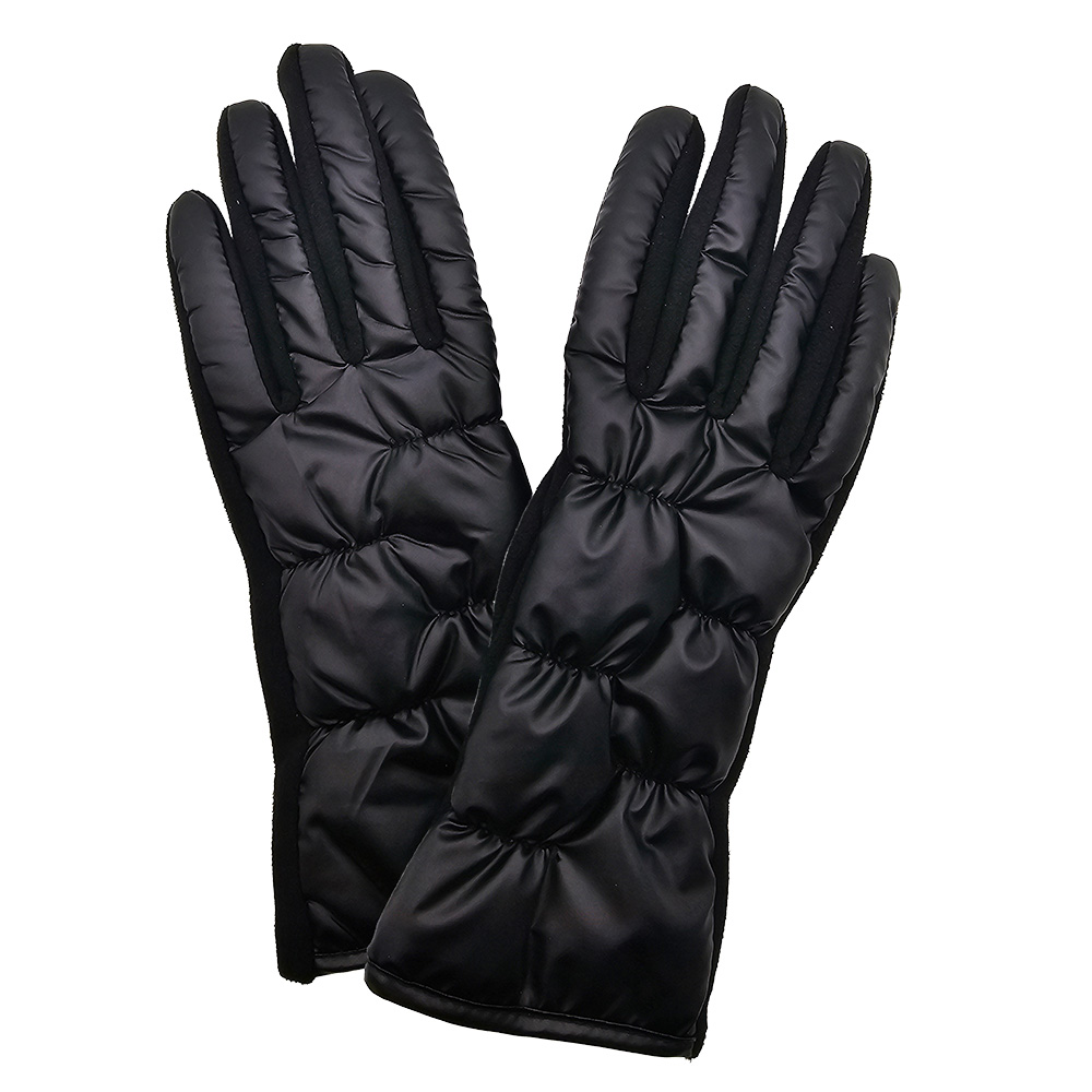 Image Gants pour femmes en polyester noir avec index tactile