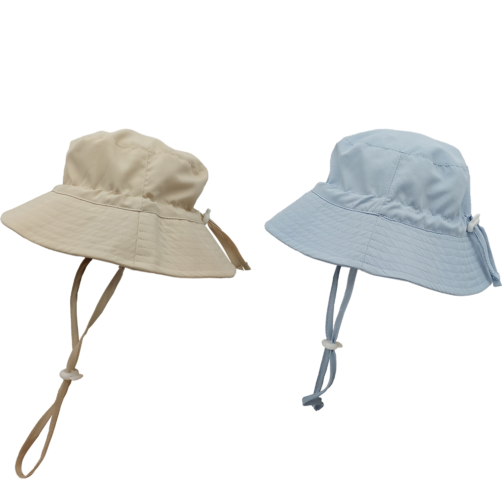 Image Chapeaux anti-UV pour tout-petits, 2 couleurs assorties (beige clair et bleu)