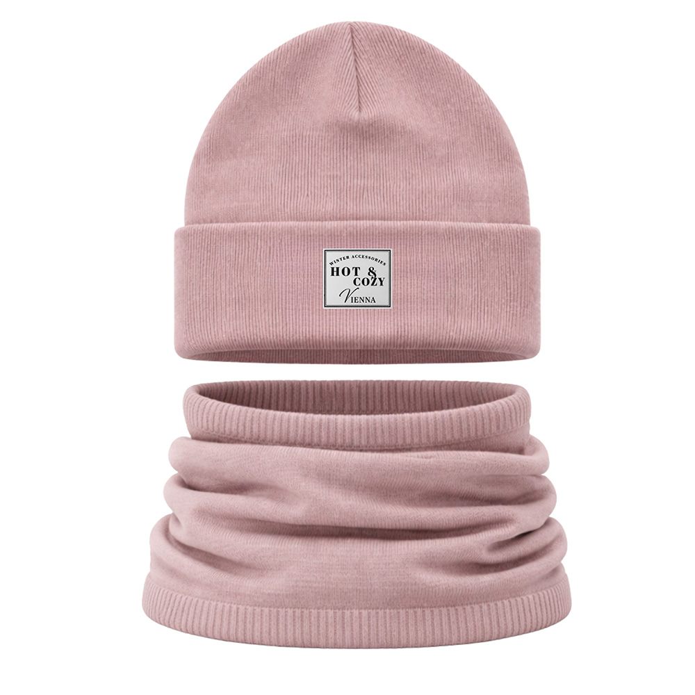 Image Ens. Tuque & Cache-cou pour enfants - Hot & Cozy - Rose (5-10 ans)