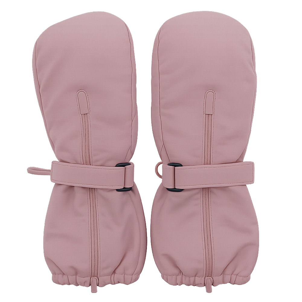Image Mitaines imperméables pour tout-petits avec fermeture éclair - Rose - Petit (4-6 ans)