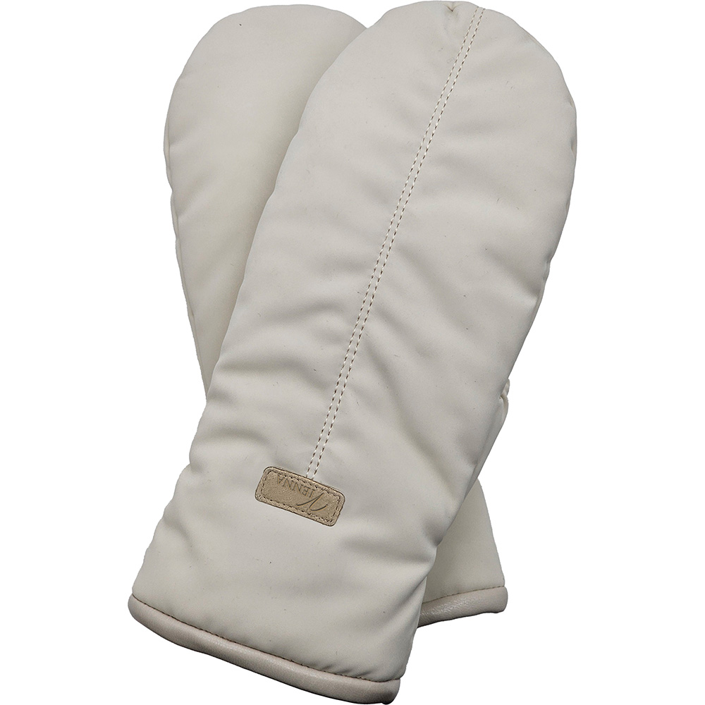 Image PU-Lined Mittens – Light Beige