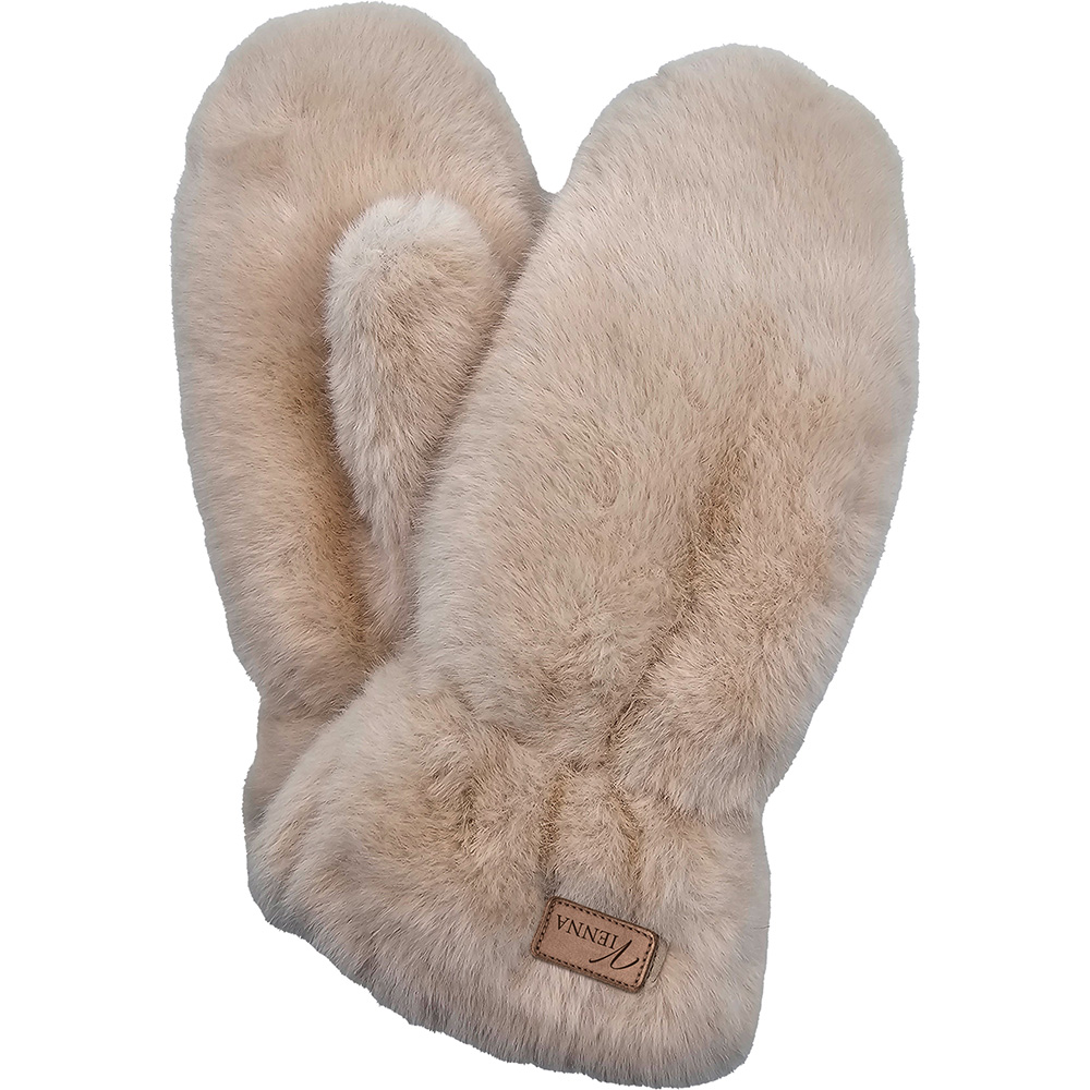 Image Fur Mittens- Beige