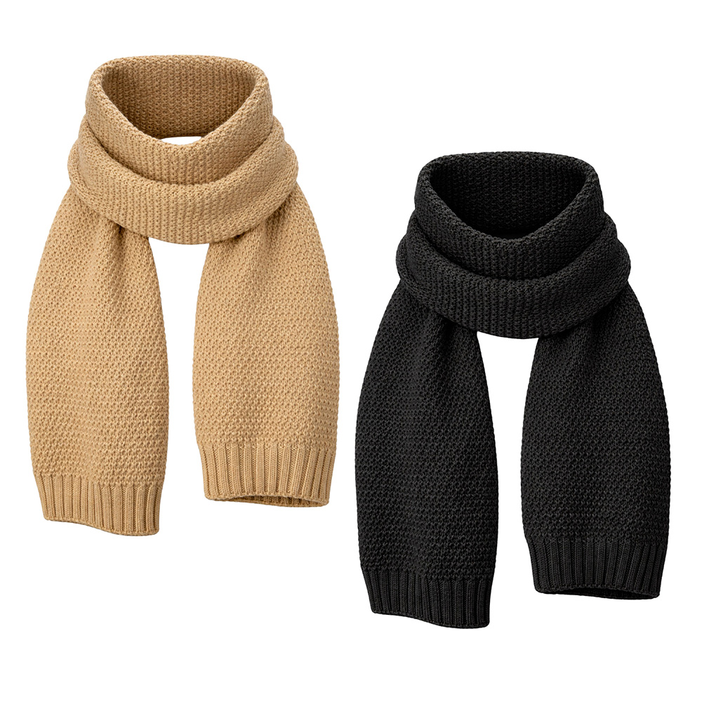 Image 100% Polyester ribbed scarves