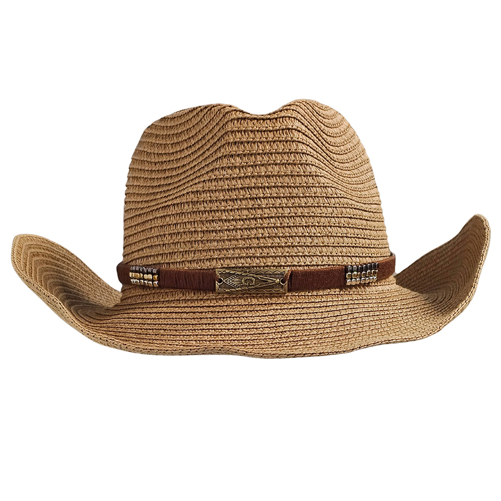 Image Cowboy-Style Straw Hat - Dark Brown