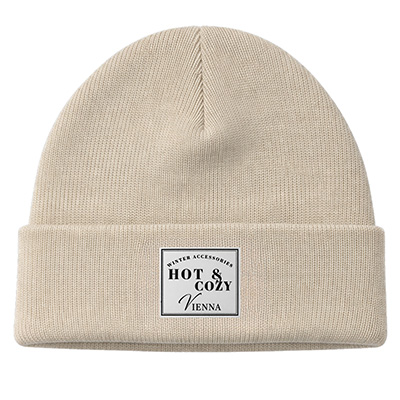 Image Tuque en tricot 'Hot & Cozy' - Beige