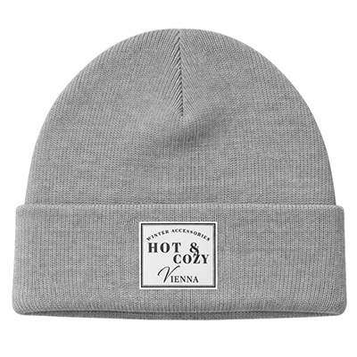 Image Tuque en tricot 'Hot & Cozy' - Gris