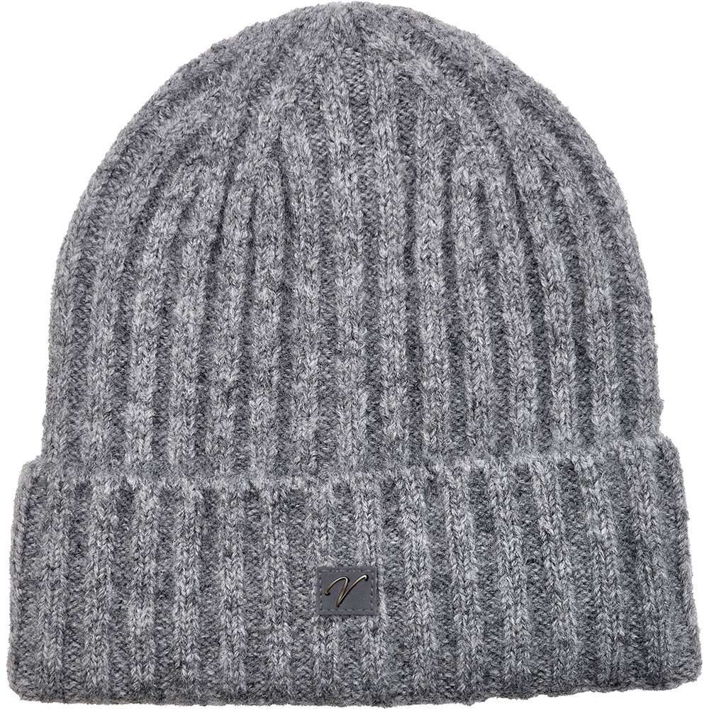 Image Knitted Hat with Large Brim – Grey