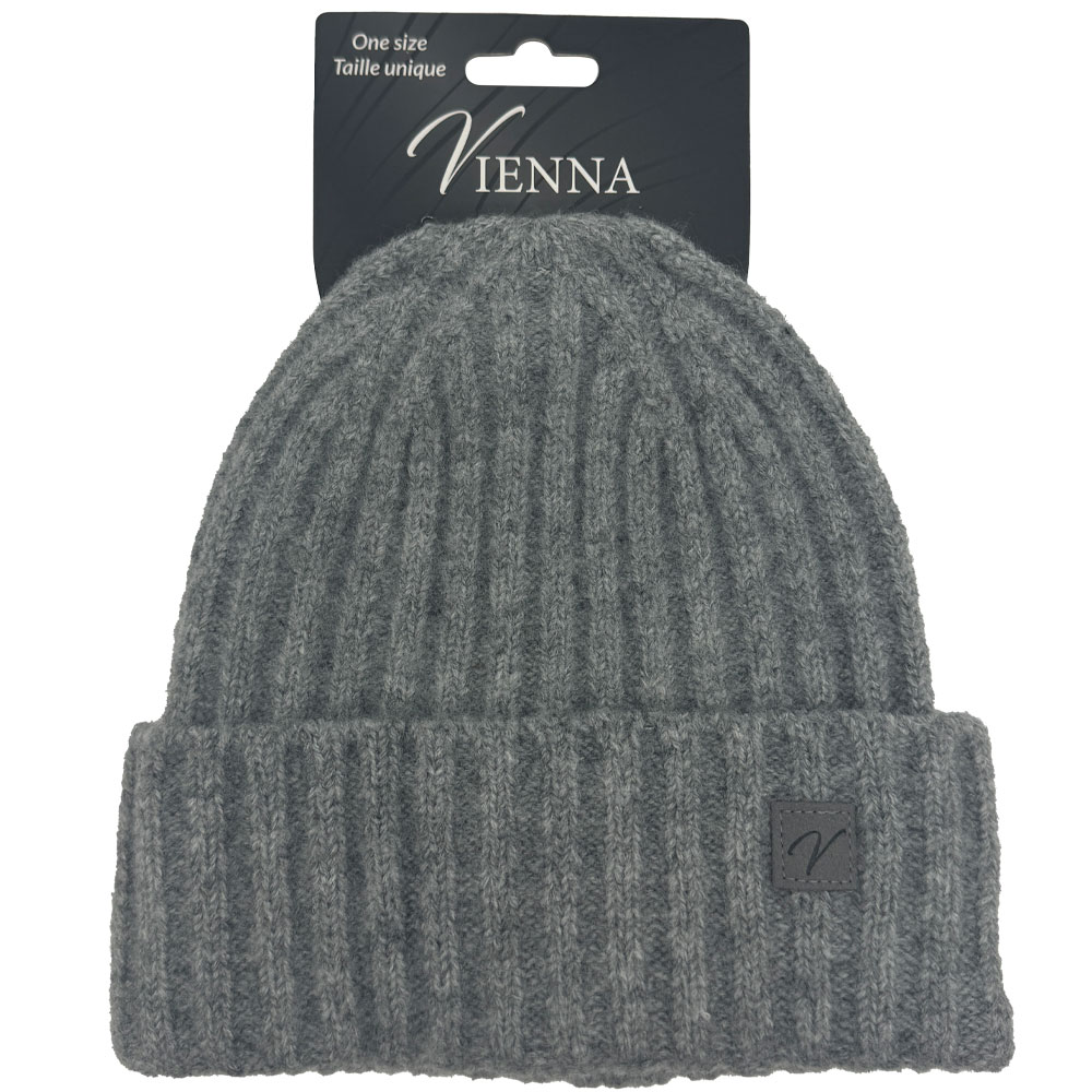 Image Knitted Hat with Large Brim – Grey