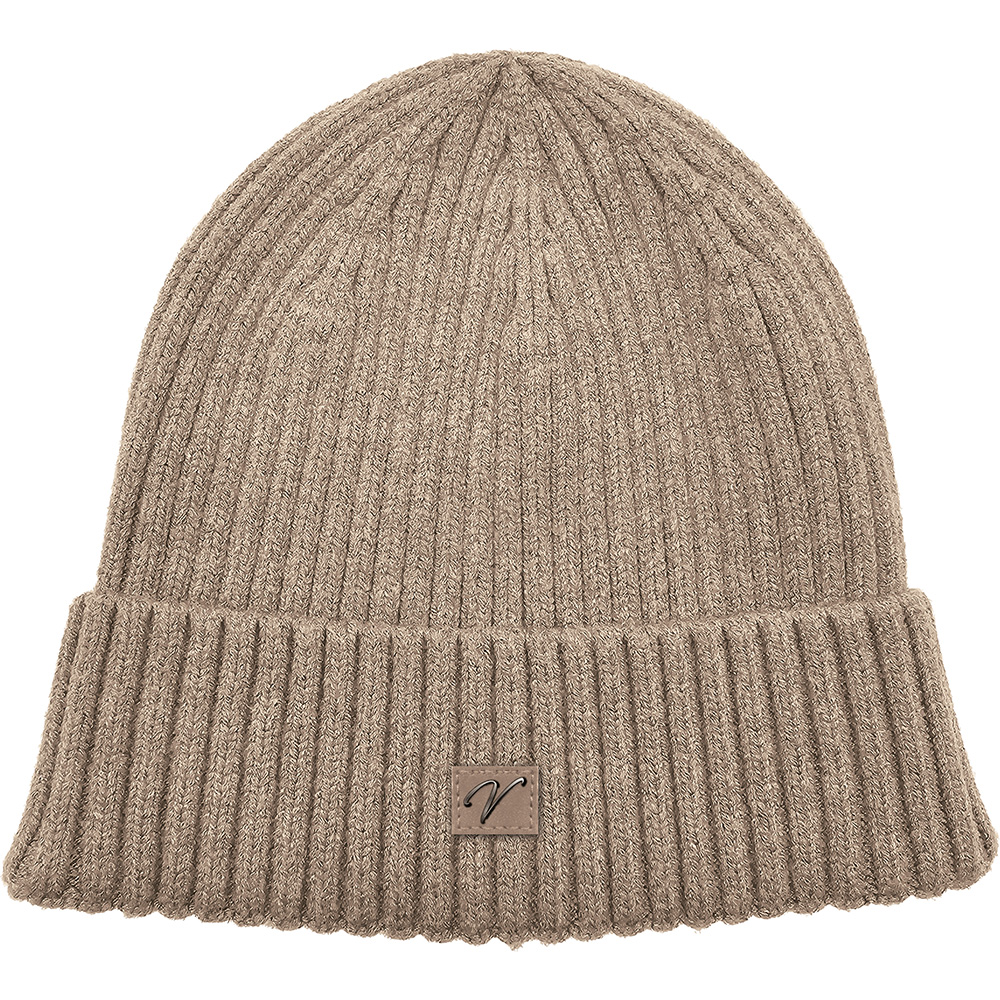 Image Knitted Hat for MEN with Brim - Beige