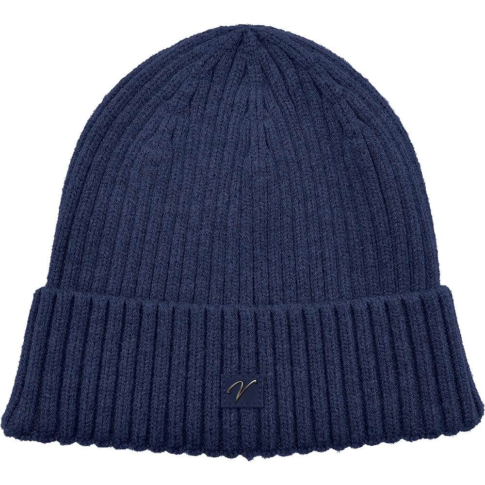 Image Knitted Hat for MEN with Brim - Blue