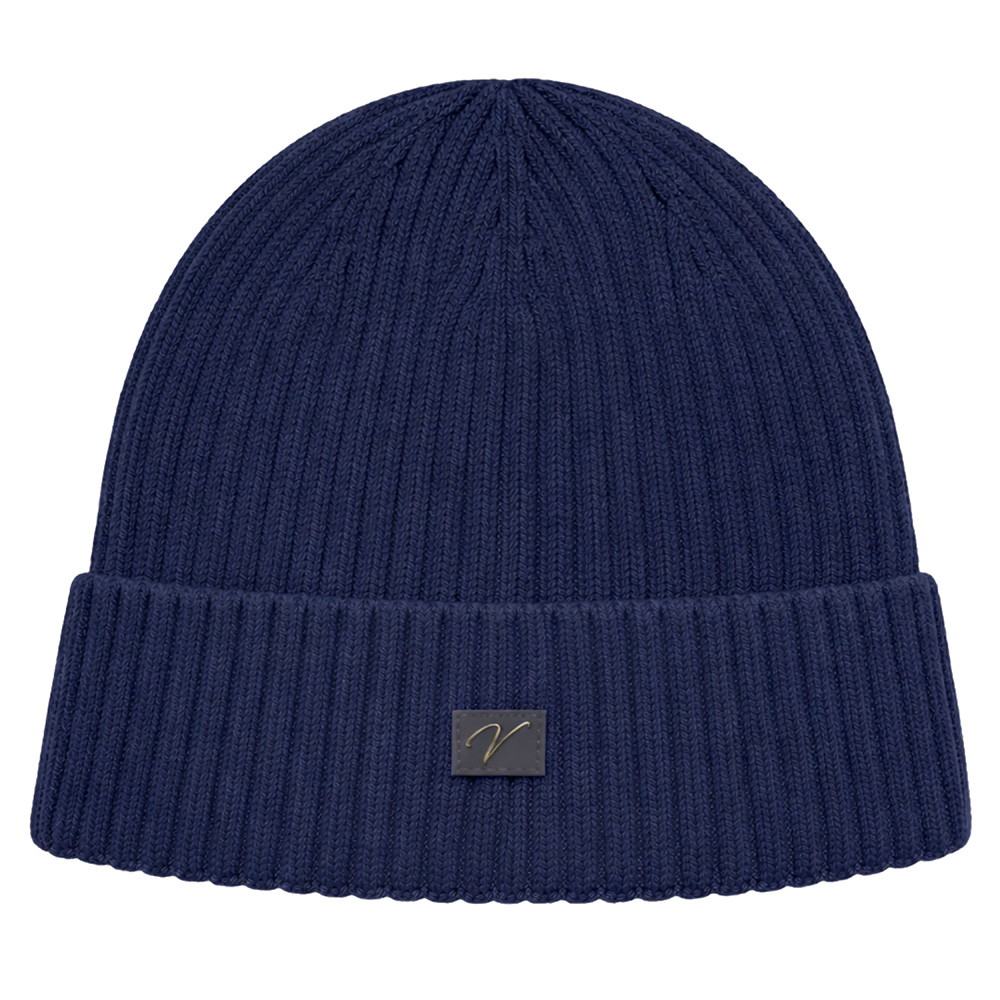 Image Tuque en tricot pour HOMMES avec rebord - Bleu