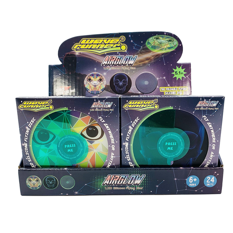 Image Waverunner LED Silicone Flying Disc - 24 pc Counter Display, 3 models