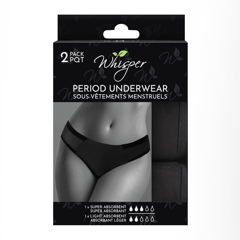 Image Sous-vêtement menstruel Whisper, pack de 2 - GRAND