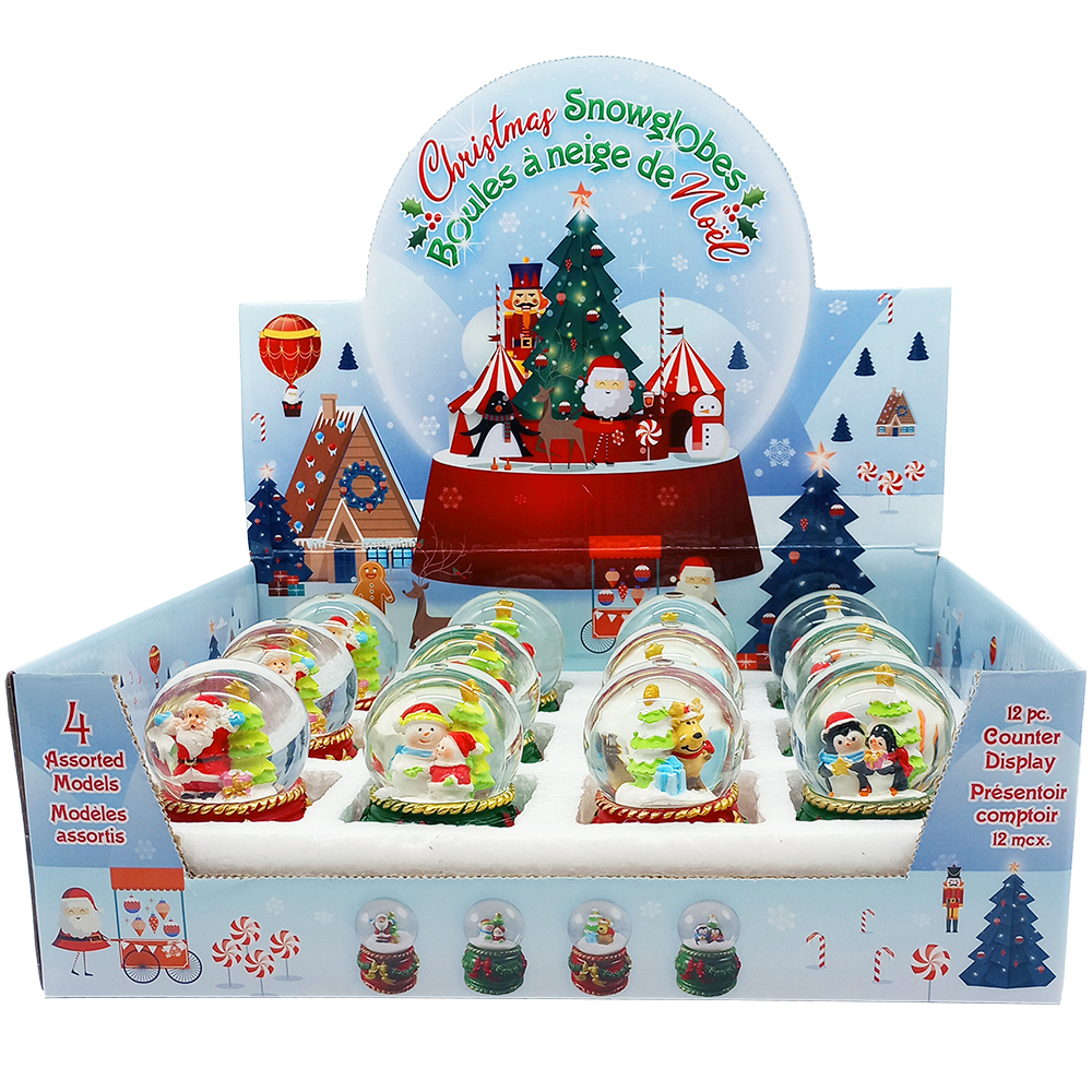 Image Christmas Snow Globes - 4 assorted designs
