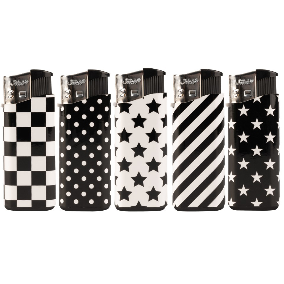 Image Mini Briquet Jetable Noir & Blanc