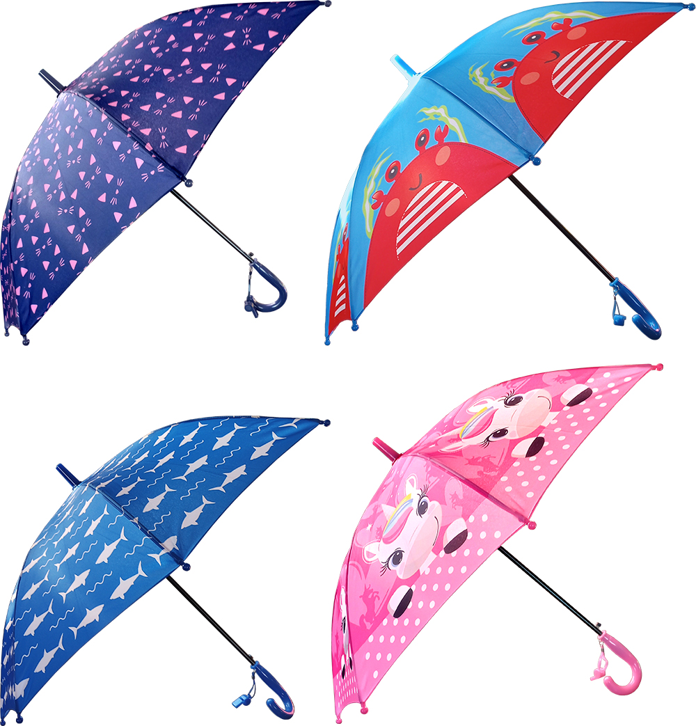 Image Kids' Umbrellas with a Whistle - 24 pc assortment, 4 assorted designs